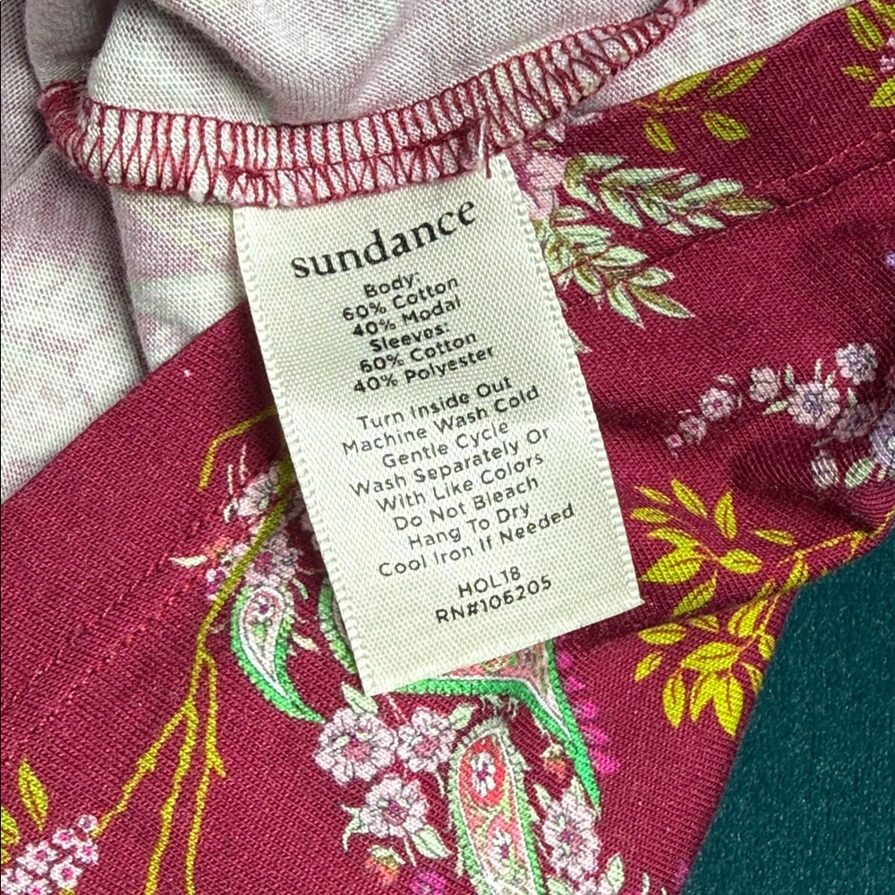 Sundance boho floral long sleeve top size large - Picture 12 of 12